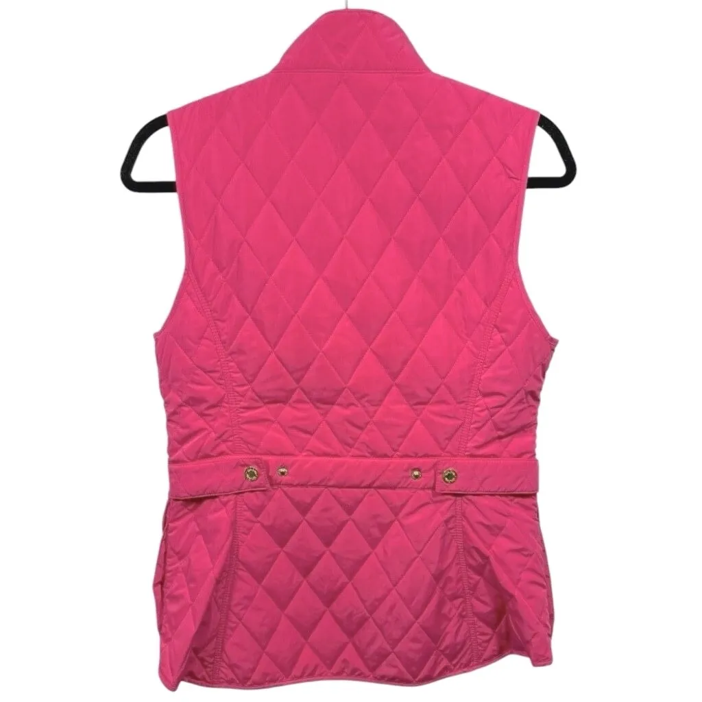 Lilly‎ Pulitzer Getaway Quilted Puffer Vest Pink Size Small Preppy Old Money - Image 4