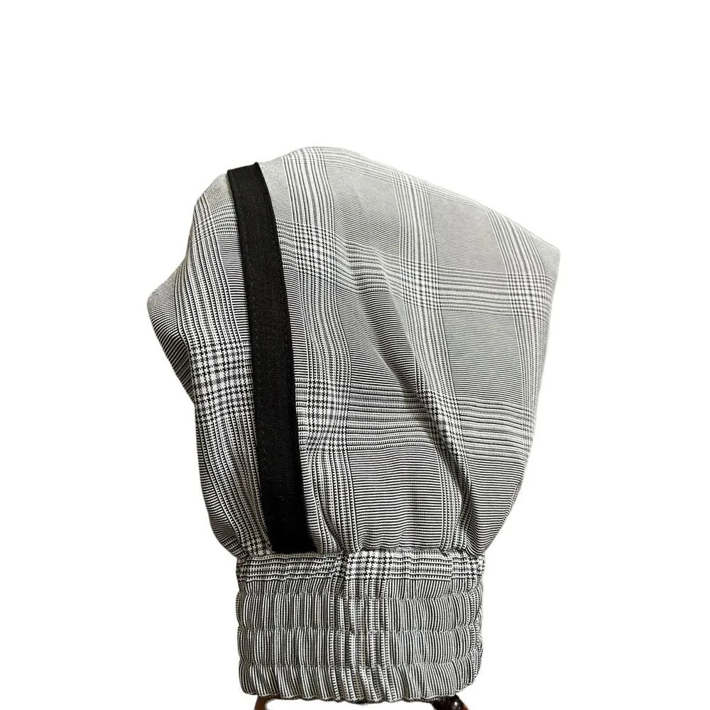 Walter Baker Gray Glen Chek Black Tuxedo Stripe Jogger Size Medium - Image 4