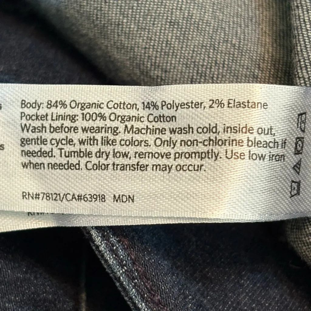 Eileen Fisher Organic Cotton Stretch Tapered Denim Pant Womens 6 Ankle Length - Image 14