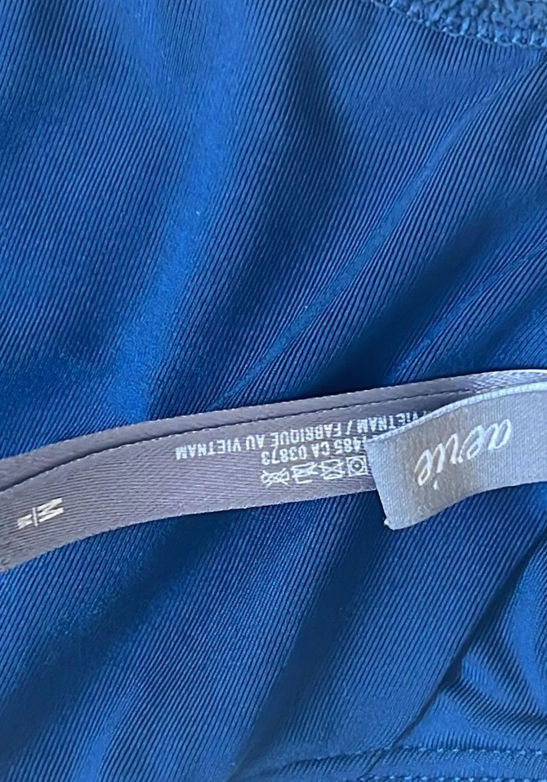 Aerie Scoop Indigo Blue Textured Swim Top  Size Medium - Image 4