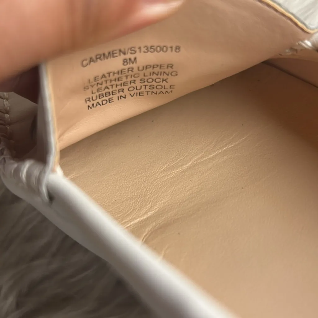 KATE SPADE Loafers Women's Size 8 Kate Spade Carmen S1350018 White Leather Shoes - Image 8