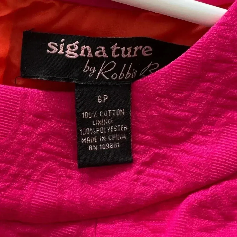 Hot pink & orange sleeveless dress Size 6 - Image 4