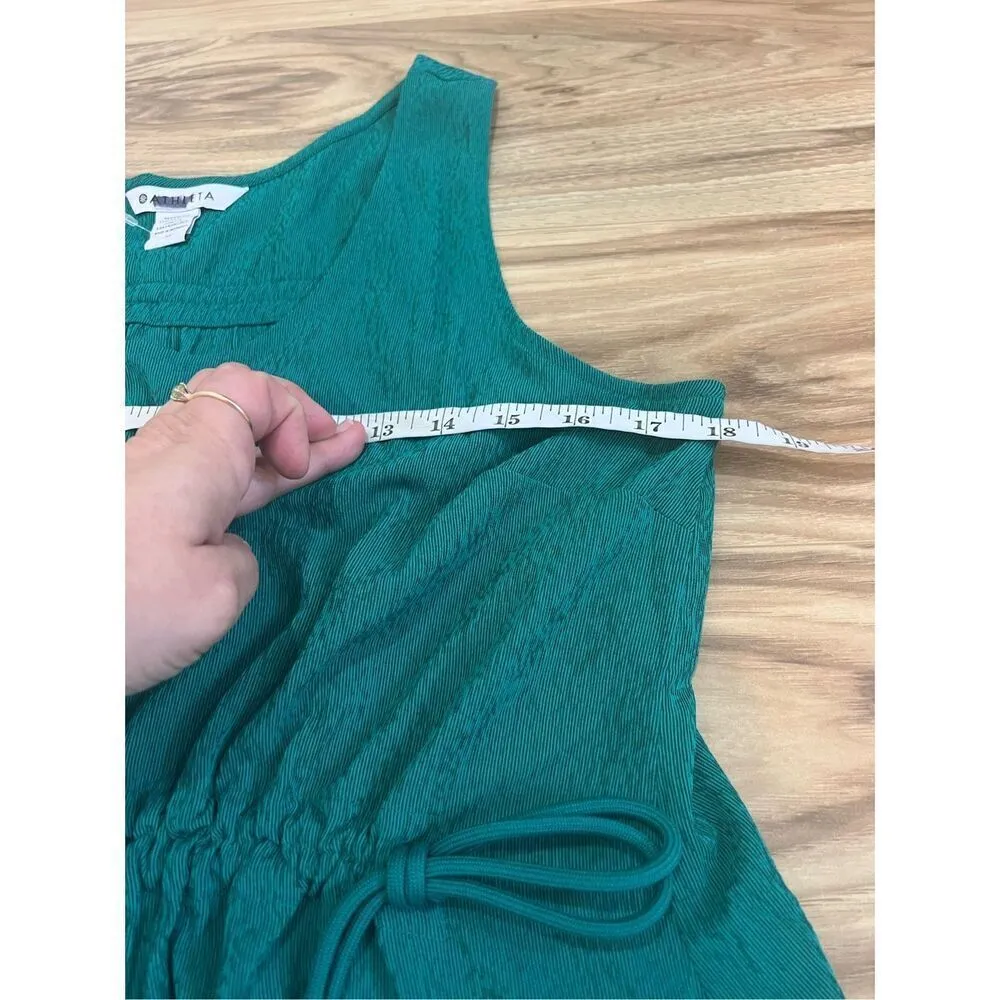 Athleta NWOT Echo Sleeveless Midi Dress Scoop Neck Lightweight Green Size M - Image 6