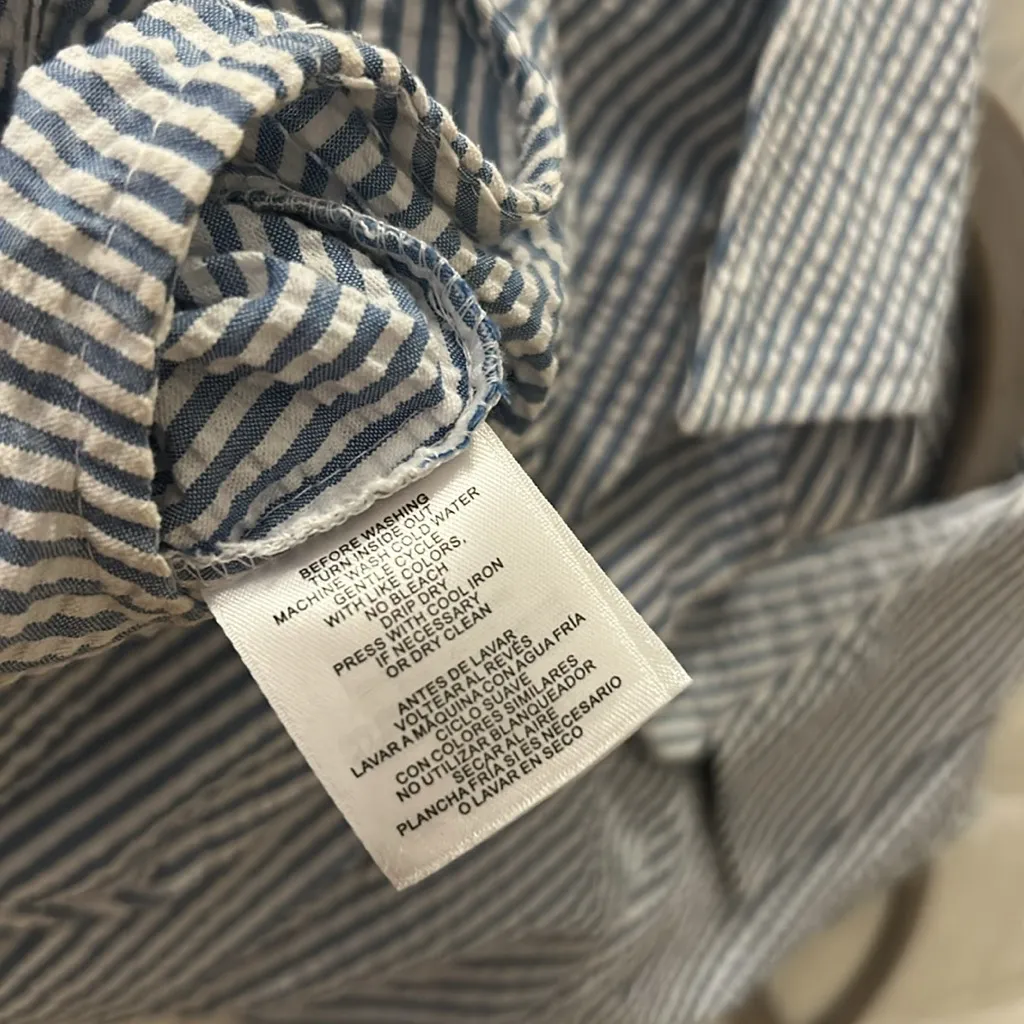 Anne Klein Size 10 Sleeveless Gingham Seersucker Belted Midi Dress - Image 13