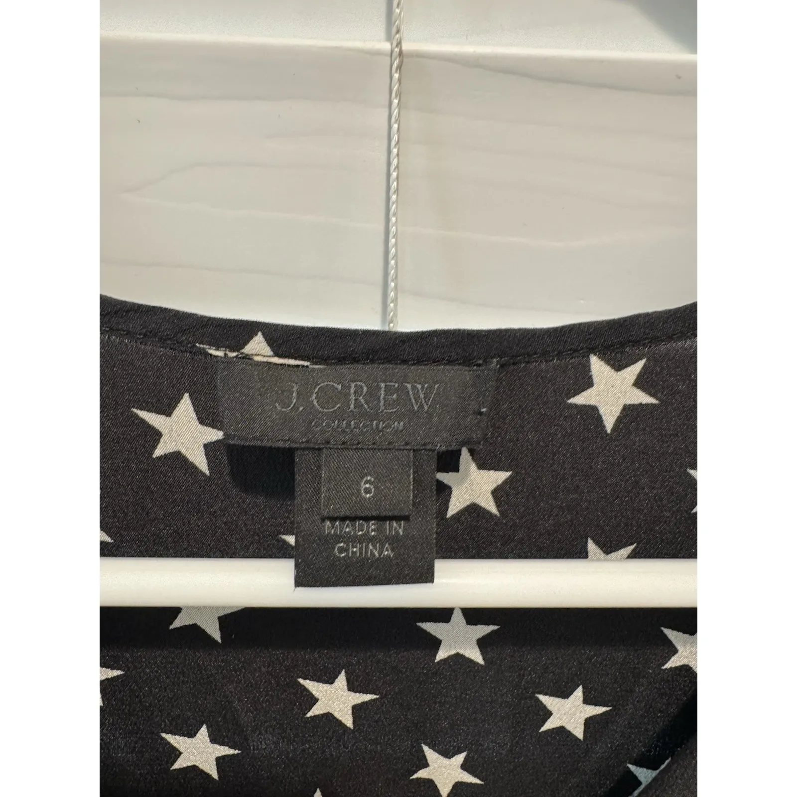 J.Crew Collection 100% Silk Star Print‎ Dress Sz 6 USA 4th Of July Patriotic - Image 9