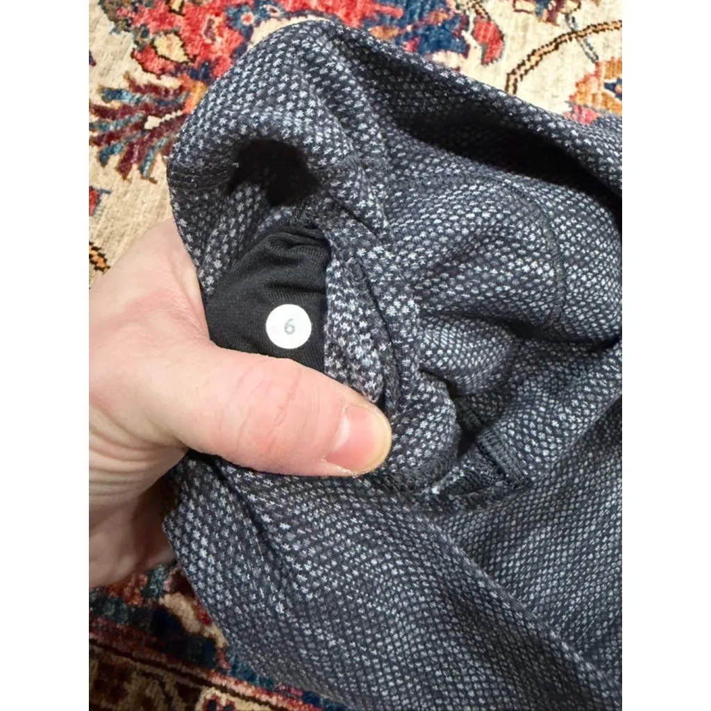 Lululemon Wunder Under High Rise Leggings Gray Texture Size 6 Full Length - Image 5