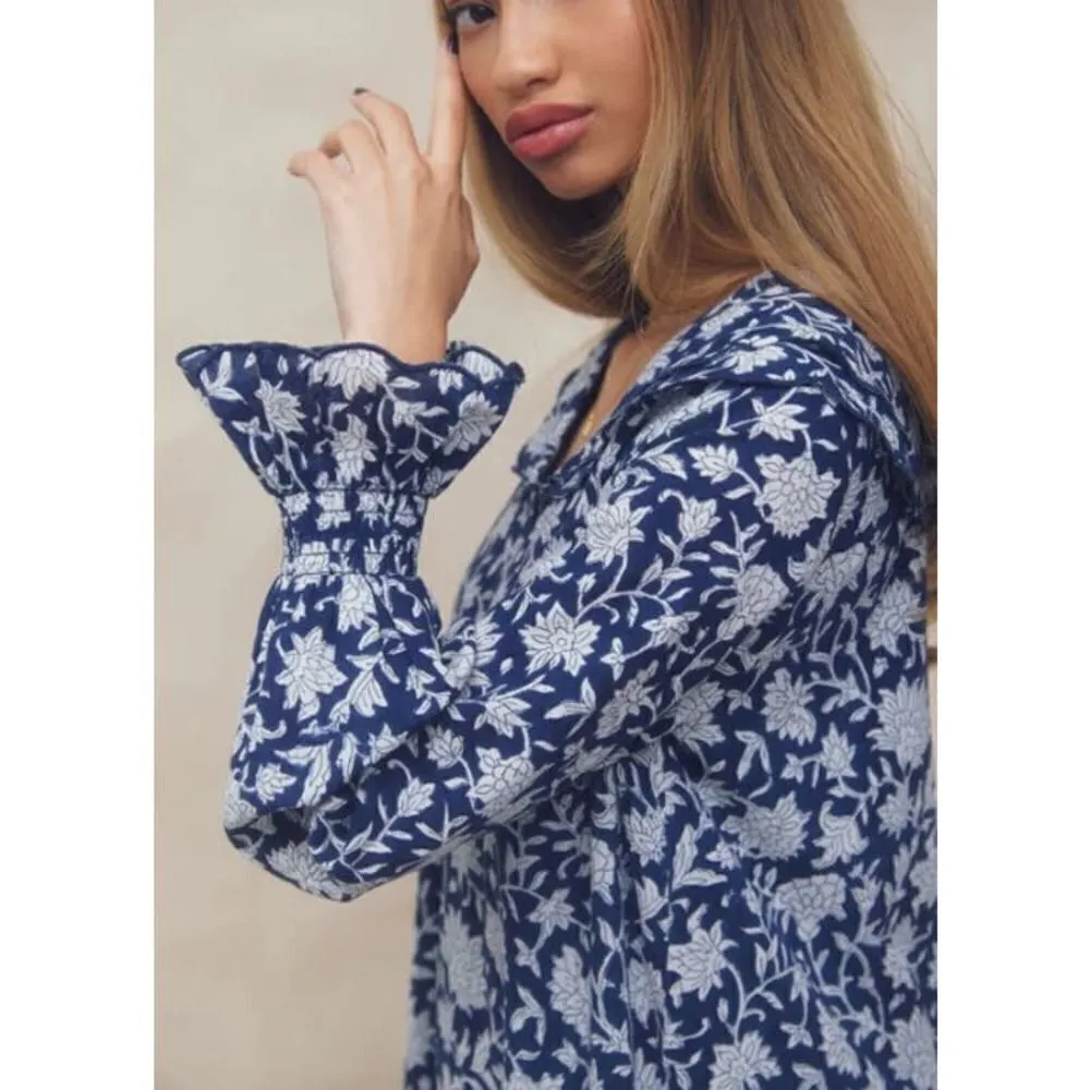 Ophelia & Indigo Navy Floral Tilly Maxi Dress NWT Sz. M Blue Size M - Image 3