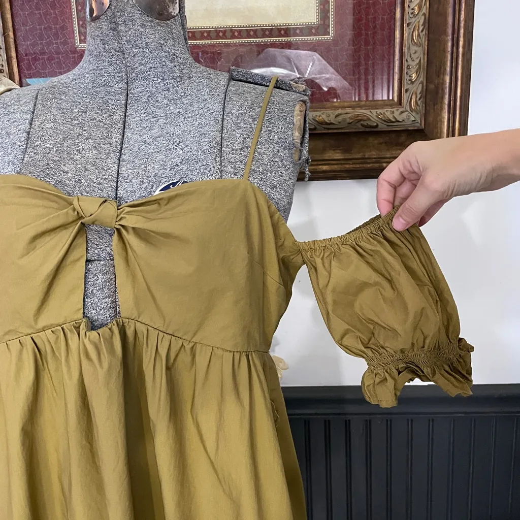 A New Day Tie Front Midi Sunday Cotton Dress - Sz Med 💚🎀 - Image 6