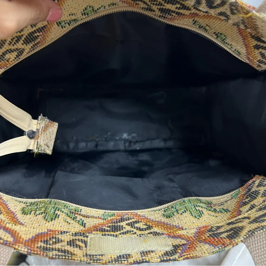 Behringer Palm Tree Leopard Print Nylon Tote Bag w/matching Small Coin Purse - Image 13