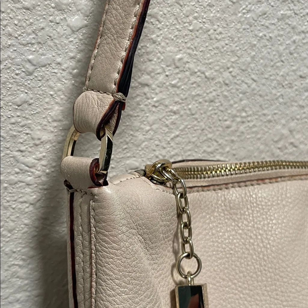 Kate Spade Pink Dust Pebbled Leather Hobo Tassel Zip Top Crossbody Bag Purse - Image 7