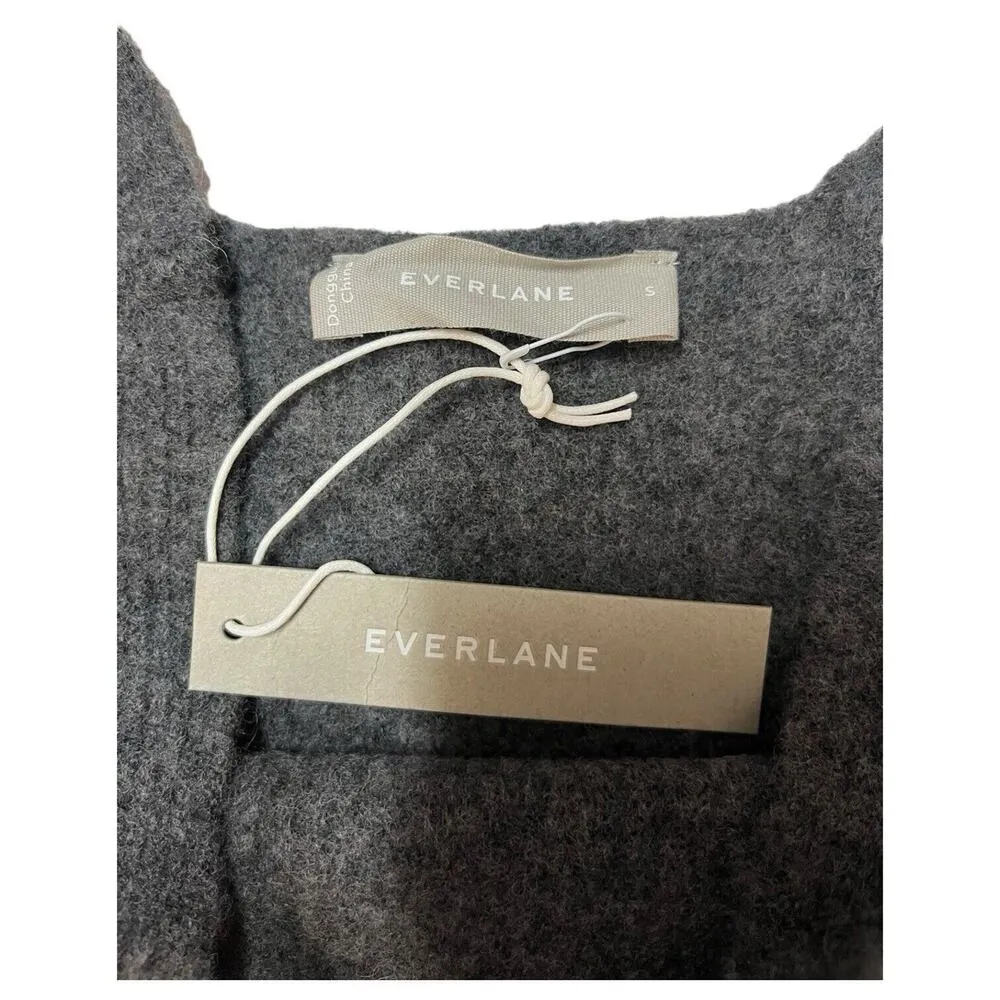 New Everlane Top Womens S The Cozy Stretch Tank Wool Yak Ribbed Cropped Gray - Image 4