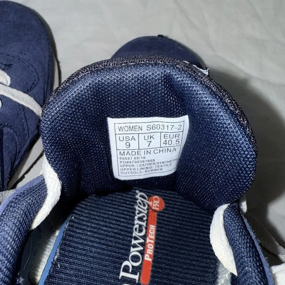 Saucony Athletic Shoes Womens Size 9 Blue White DXN Trainer S60317-2 Gym Suede - Image 6