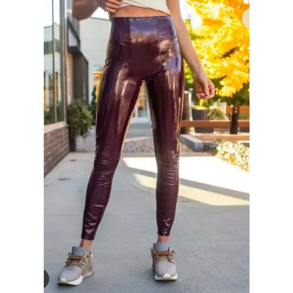 FAUX LEATHER LEGGINGS, RUBY Size Small. NWT. 128‎ retail - Image 4