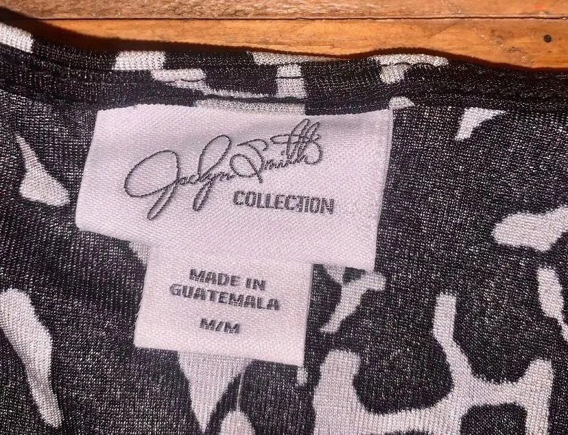 Collection Black White Stretch Top, Medium - New! - Image 6