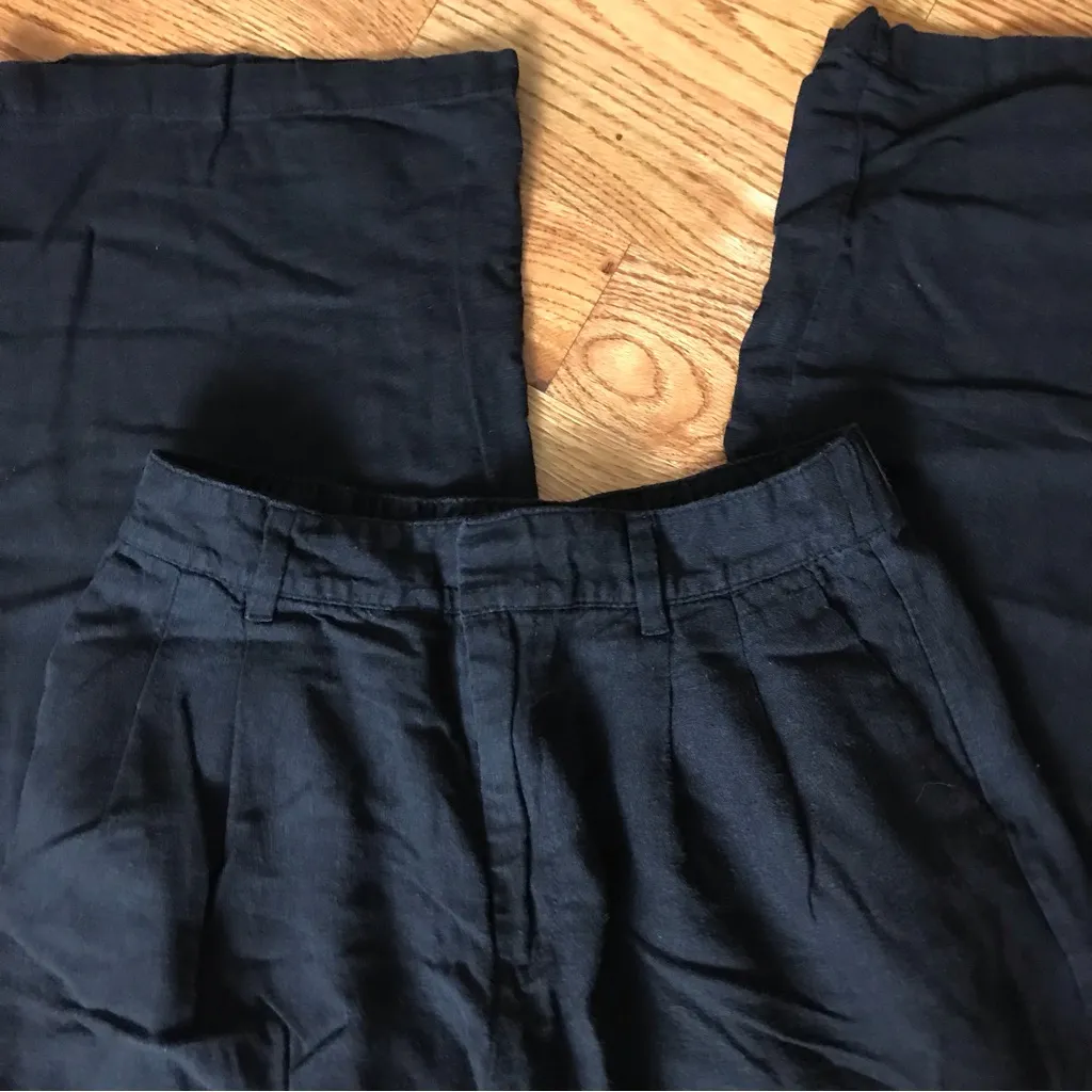 GAP Linen Easy Trouser Black Wide-Leg Pants - Image 5