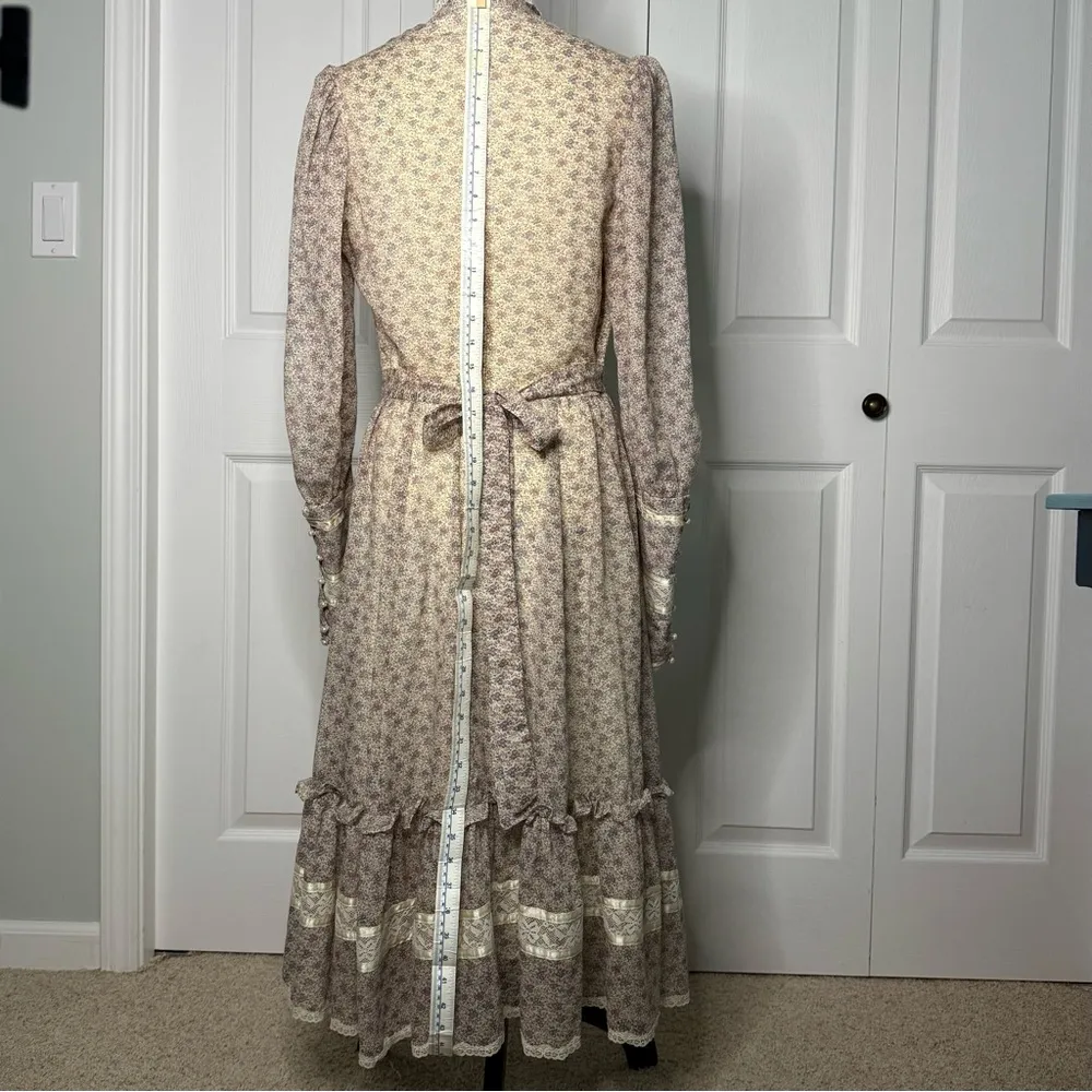 Vintage 80's Gunne SAX Prairie Dress Boho Cottage Victorian Wedding Fairy Dress White Size undefined - Image 15