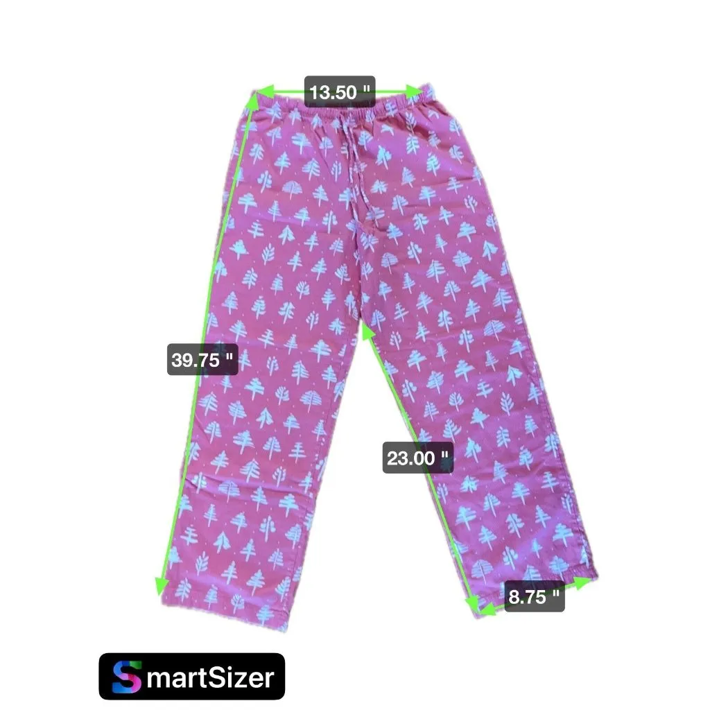 Garnet Hill Organic‎ Pima Cotton Christmas Tree Pajama Pant Women's Size Medium - Image 4