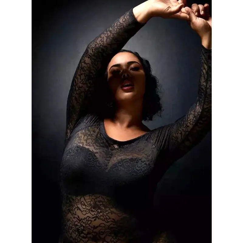 Betsey Johnson x Torrid Black Sheer Stretch Lace Catsuit Bodysuit 4 4X New NWT - Image 4