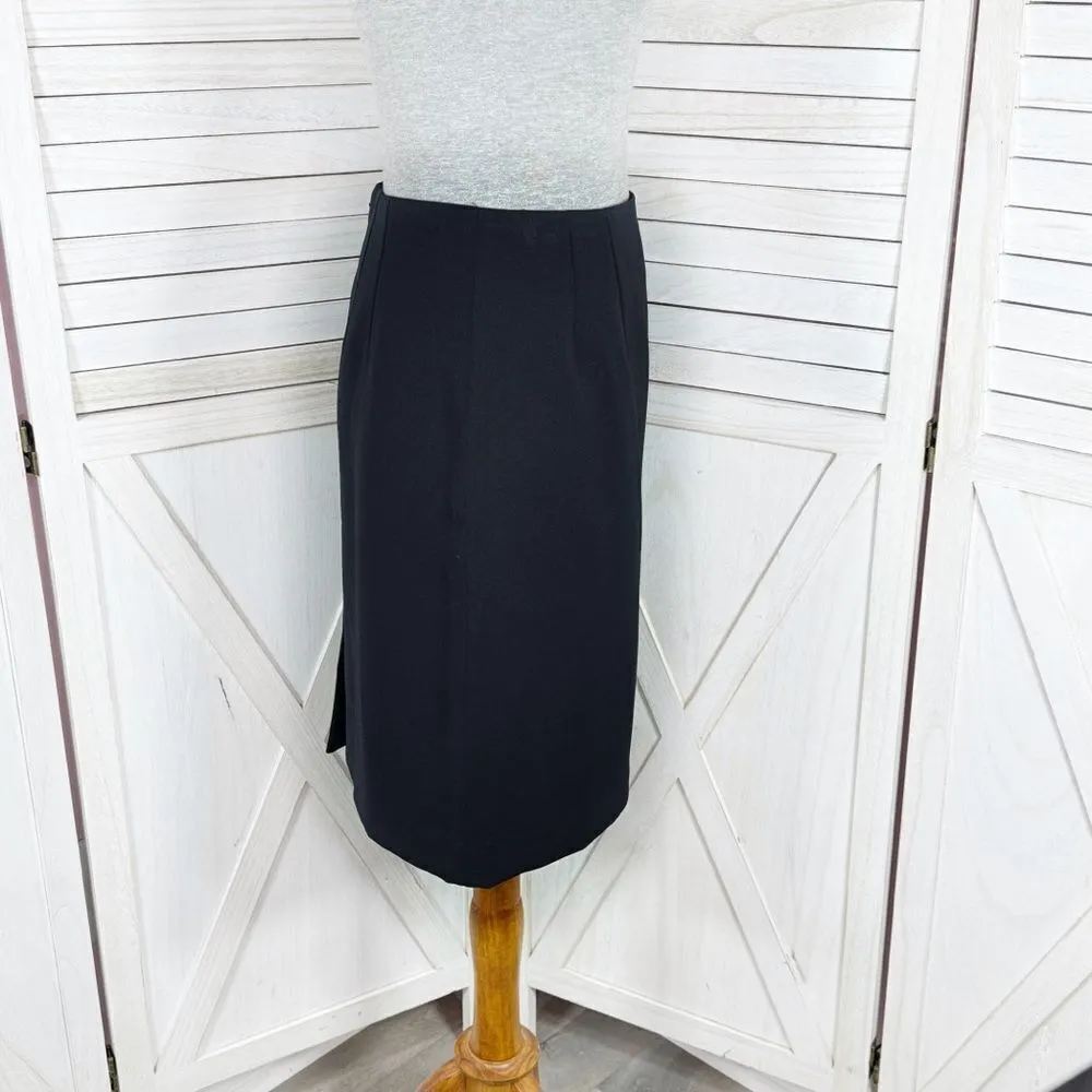 Vintage Casual Corner Pencil Skirt Black 6 Career Office Basic - Image 3