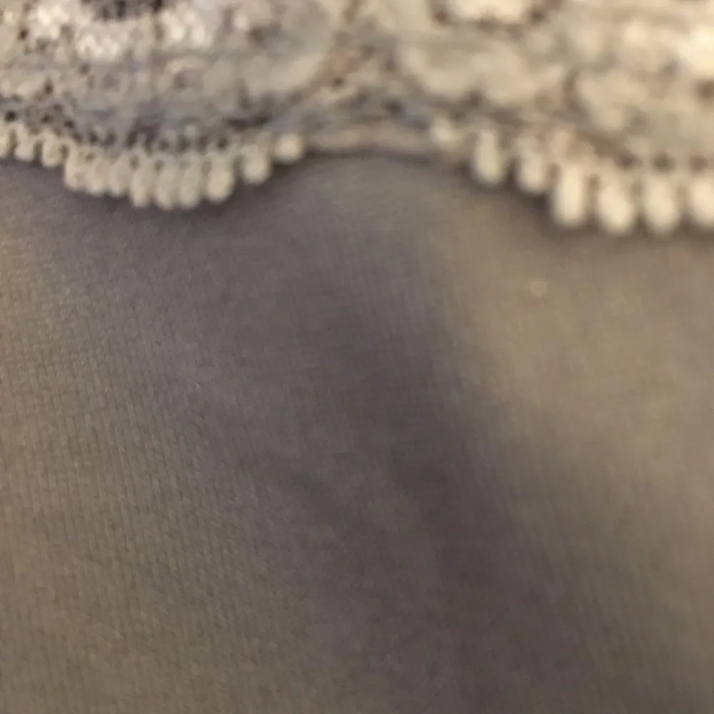 Plus Size Grey, silver Shimmer Lace Border Cami Tank - Image 3