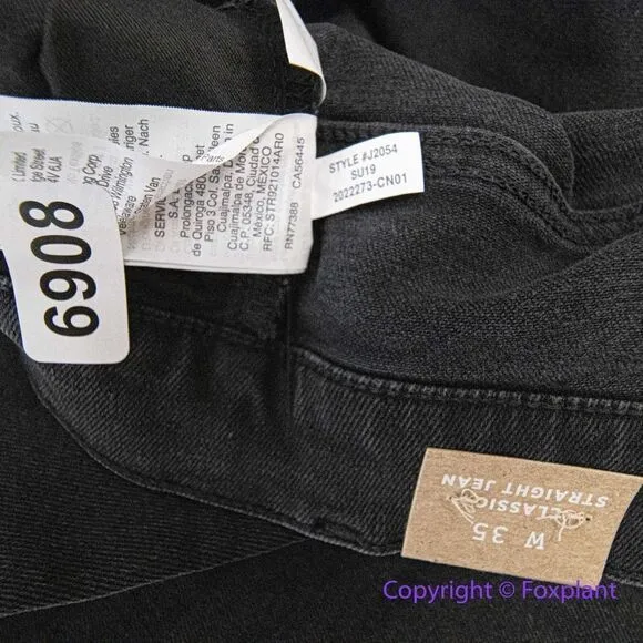 NEW Madewell Classic‎ Straight Jeans in Lunar Wash, 35 - Image 16