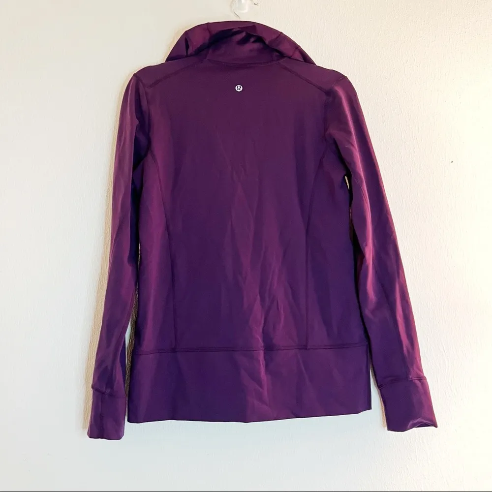 Lululemon Origami Jacket Full Zip Plum Purple Luon Jacket Sz 8 EUC RARE HTF - Image 11