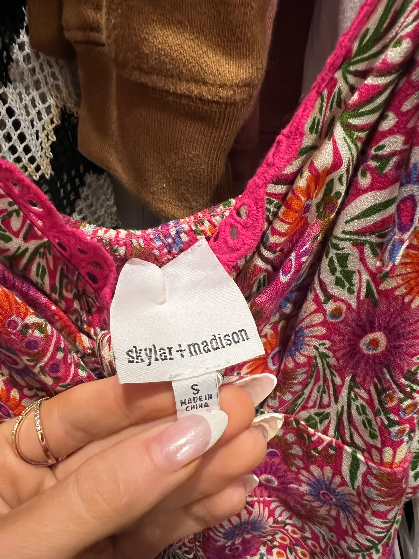 Pink Patterned Mini Dress! Multiple Size XS - Image 2