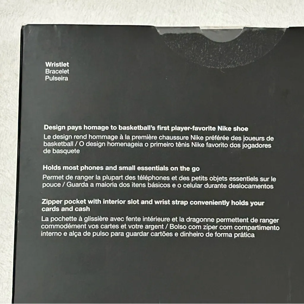 Nike Icon Blazer Wristlet White/Black Swoosh PU Leather Phone Cards Clutch Bag - Image 6