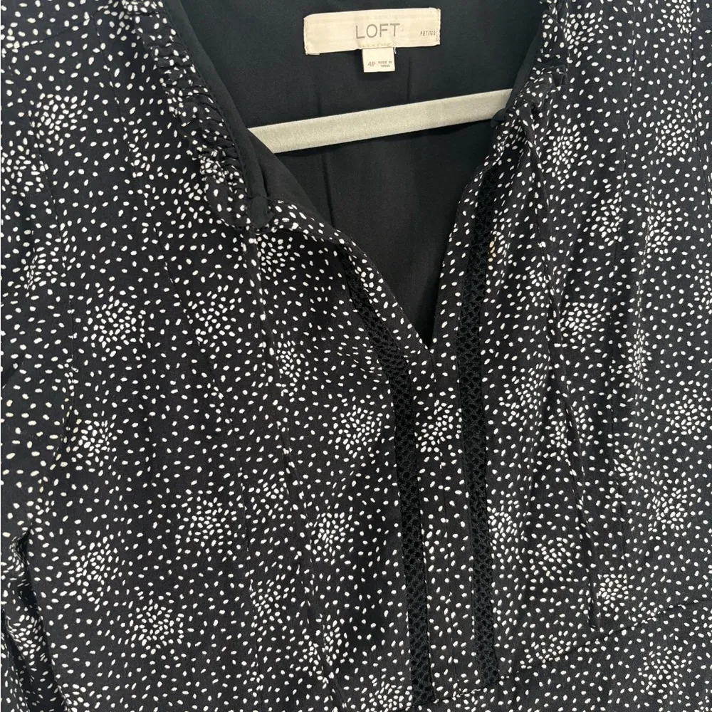 Loft Dotted A-Line Career Dress - Image 8