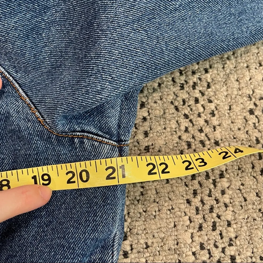 Y2K Liz Claiborne Flannel Lined Denim Shaket - Image 14