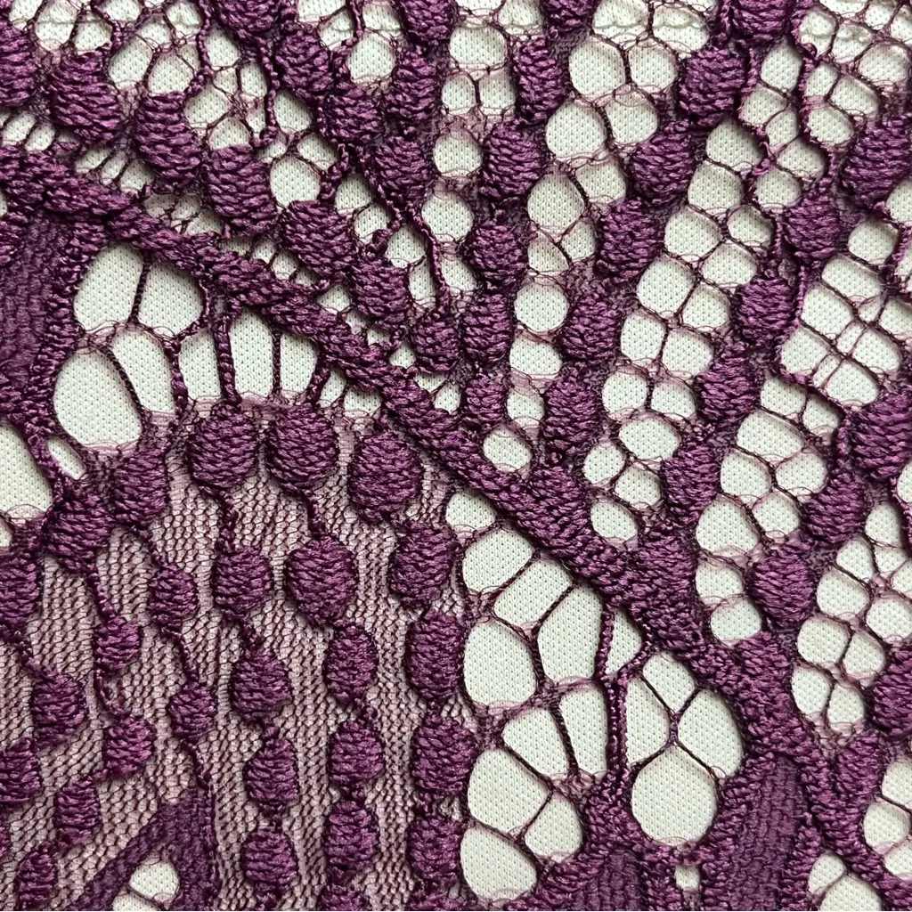 Express Y2K Crochet Lace Crop Top Burgundy XS Witchy Goth Grunge Vampy Moto - Image 10