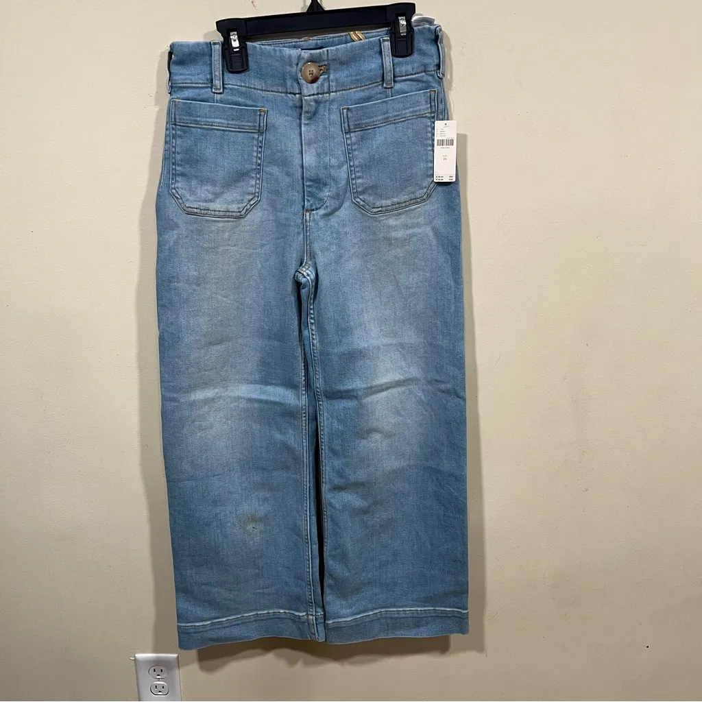 NWT The Colette Crop High-Rise Wide-Leg Jeans by Maeve size 26 Anthropologie - Image 6