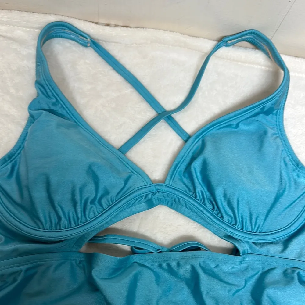 Isabel Maternity by Ingrid & Isabel Turquoise Fabric Blue Size L - Image 4