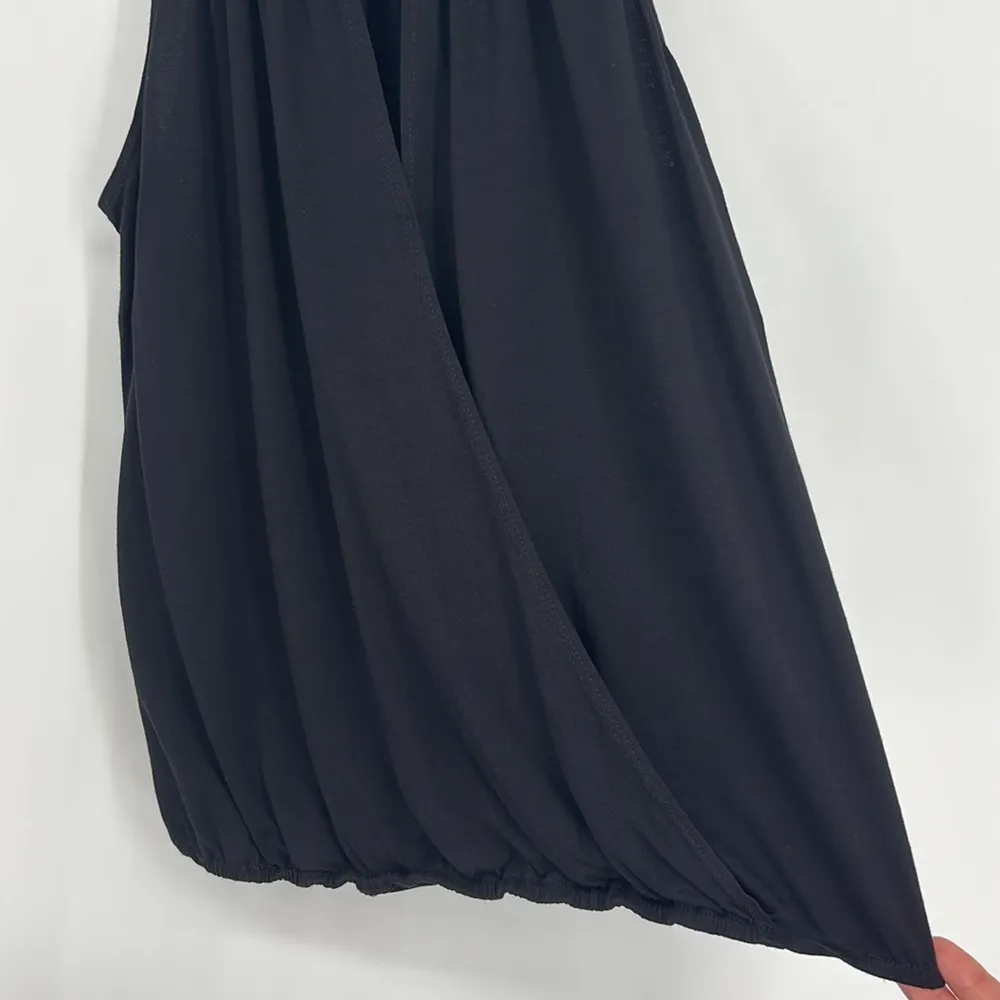 Max Studio Halter Cross Front Tank Top Women’s Size Small in Black - Image 5