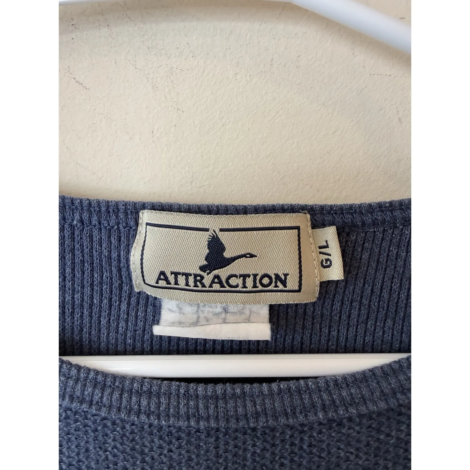 Vintage Attraction Embroidered Leaves Niagara Falls Canada Crewneck Sweatshirt L Blue Size L - Image 6