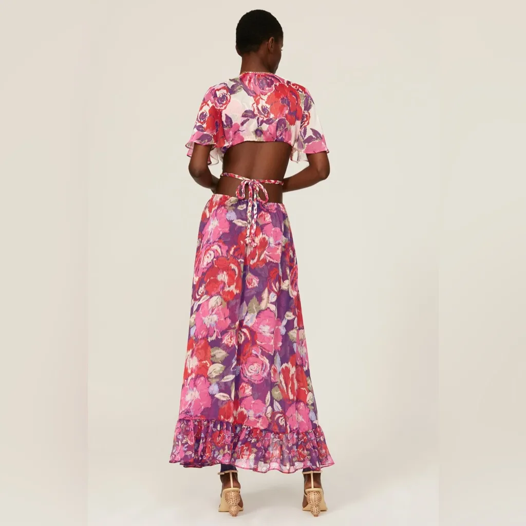 MISA Calista Floral Open-Back Maxi Lilac Coming Up Roses - Image 16