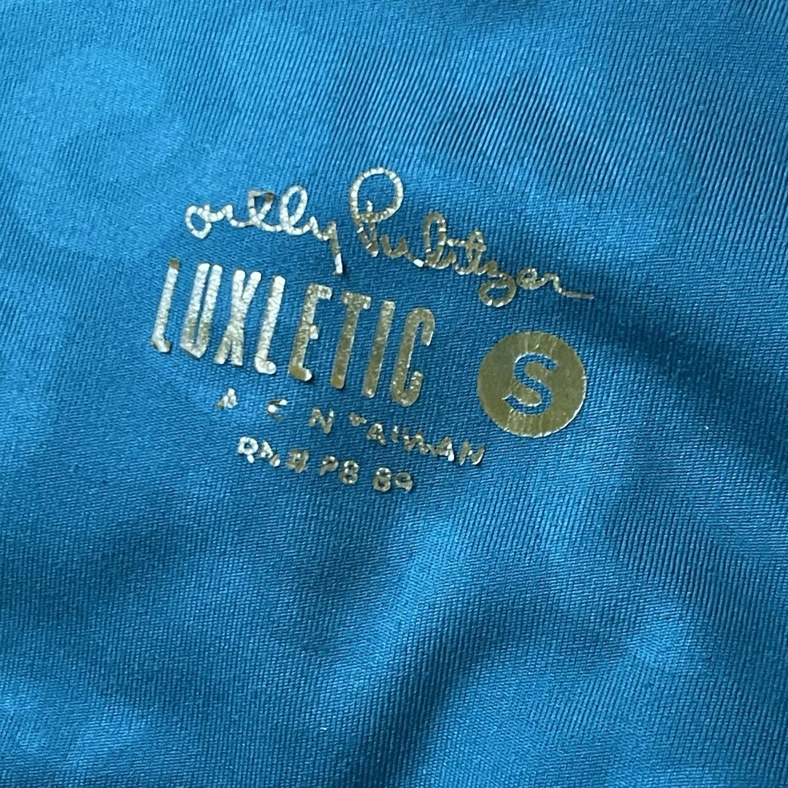 LILLY PULITZER Luxletic Leggings‎ Small Teal Animal Print Workout Gym Run Active - Image 6
