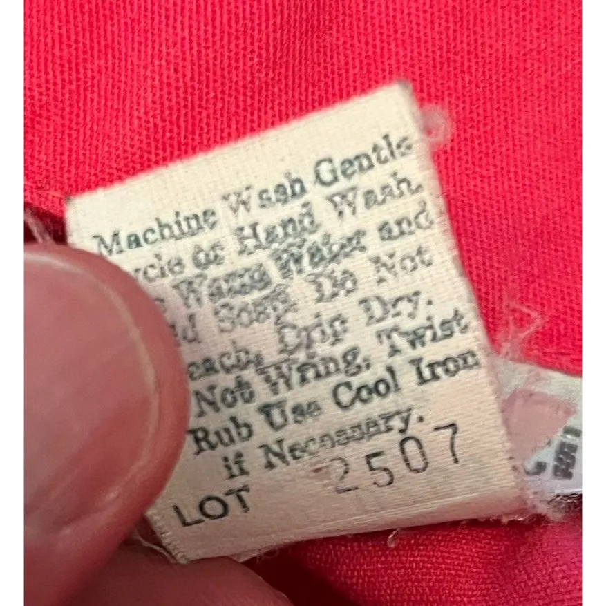 Vintage Majestic Specialties Women's Size 8 Linen Blend One Button Blazer Pink - Image 5