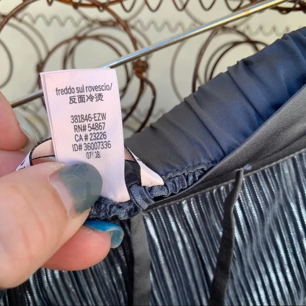 Victoria’s Secret silver metallic pleated lounge shorts - Image 3