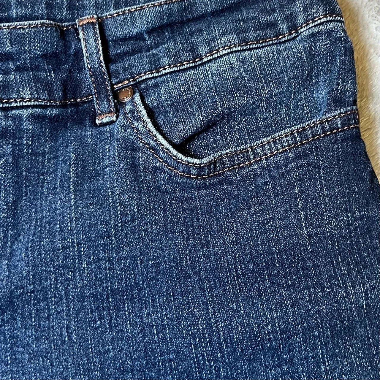 Bandolino Mandie Blue Jeans Womens 16S Short Straight Leg Classic Comfort - Image 12