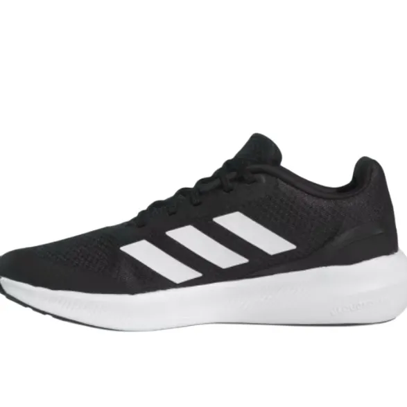 Adidas Falcon 3 Sport Lace Sneakers Black and White Size 6.5Y / 8W - Image 6