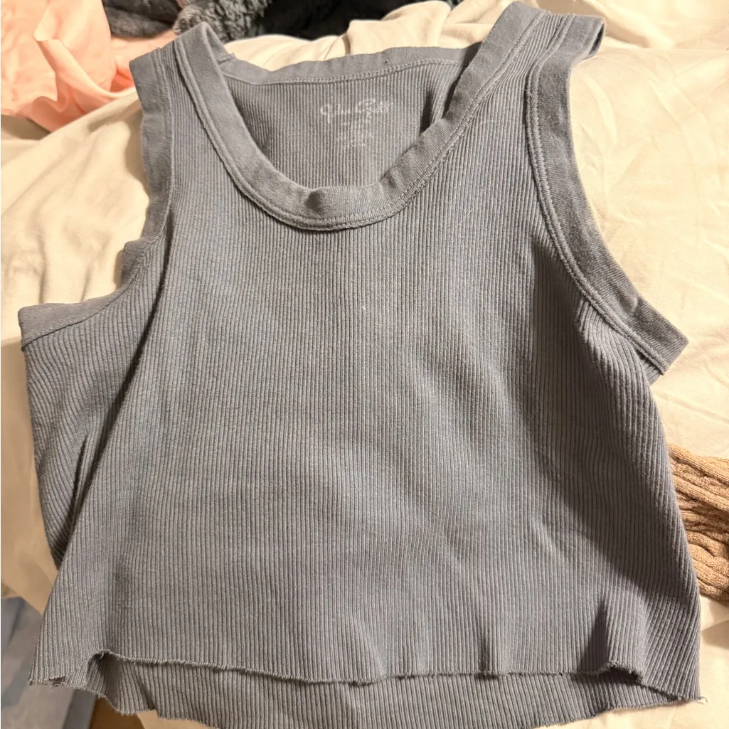 Brandy Melville Charcoal Sleeveless Crop Top - Image 2