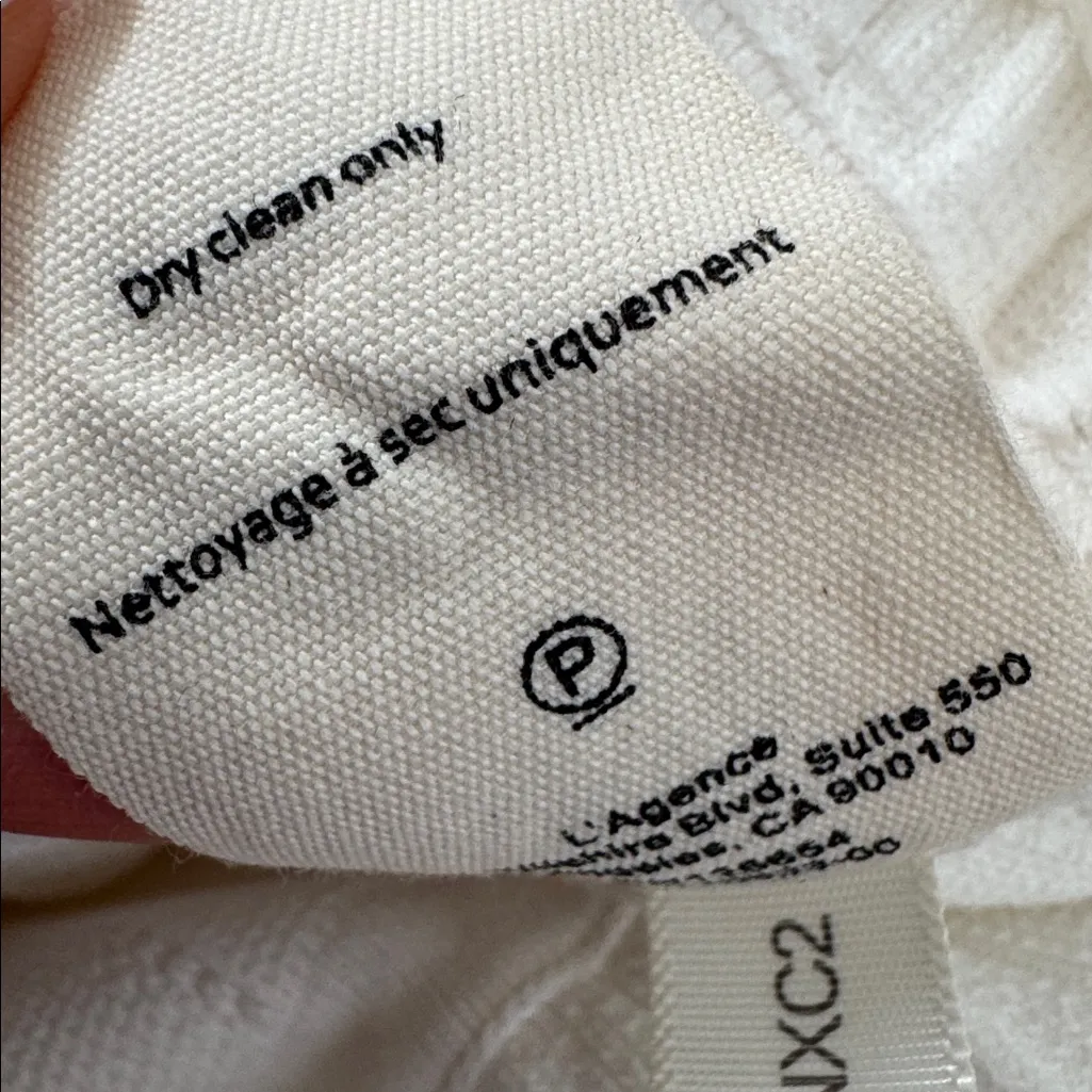 L’Agence Kimi Pleat Hem Midi Dress in white XS - Image 10