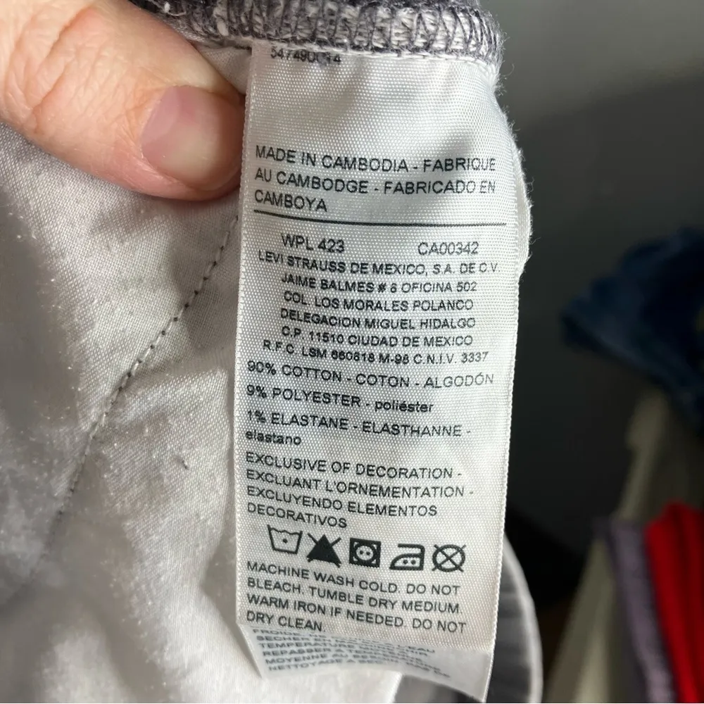 Levi Strauss jogger pull on‎ pants soft acid Wash gray size 10 - Image 7