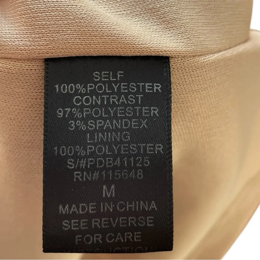 Black Metallic Gold Sequin Cowl Neck Draped Formal Party New Years Mini Dress Size M - Image 8