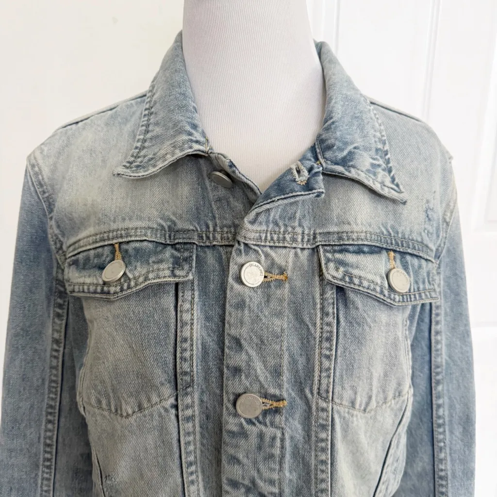Blank NYC Distressed Light Wash Jean Jacket size M - Image 2