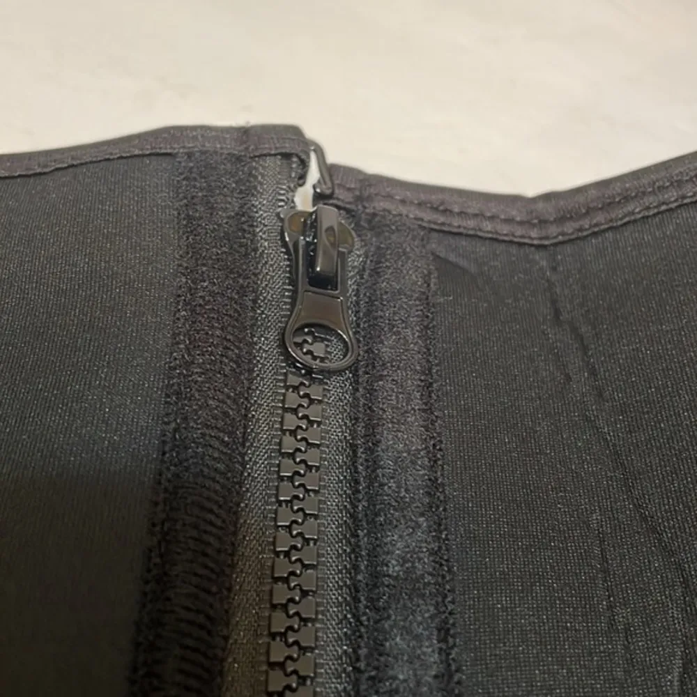 Women Neoprene Black zipper hook and loop closure weight loss body shaper Sz M Size M - Image 44