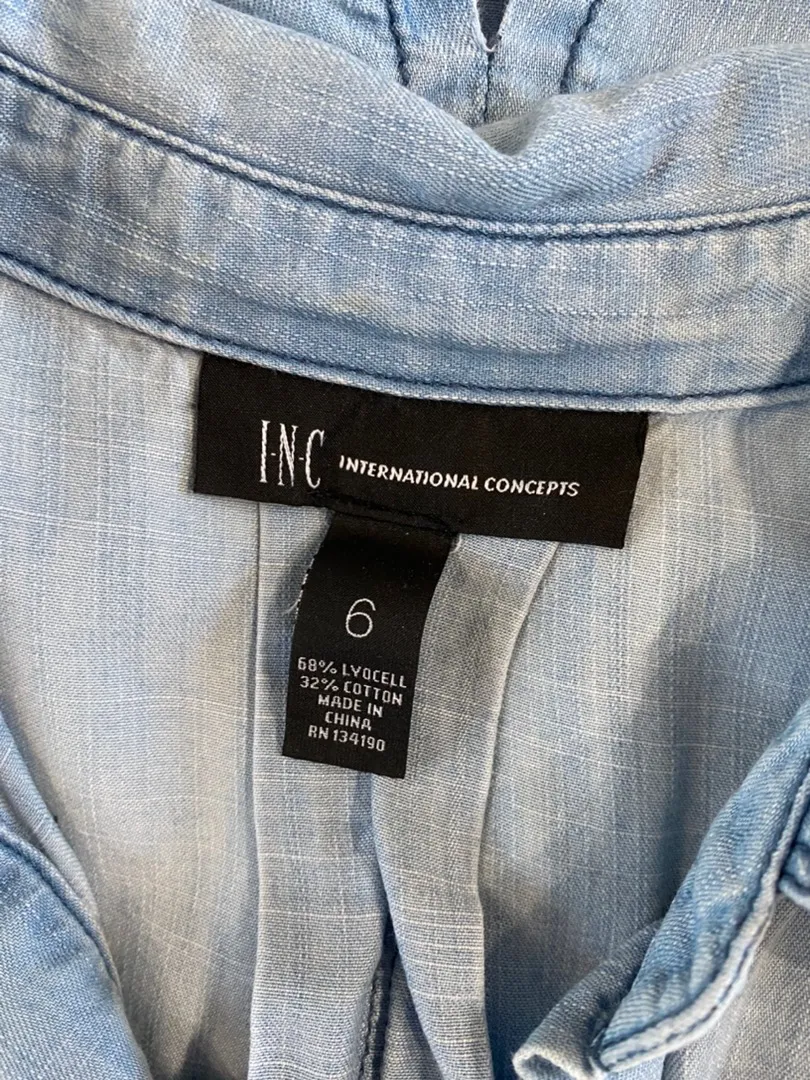 International concepts Light Blue Jean Button Down - Image 3
