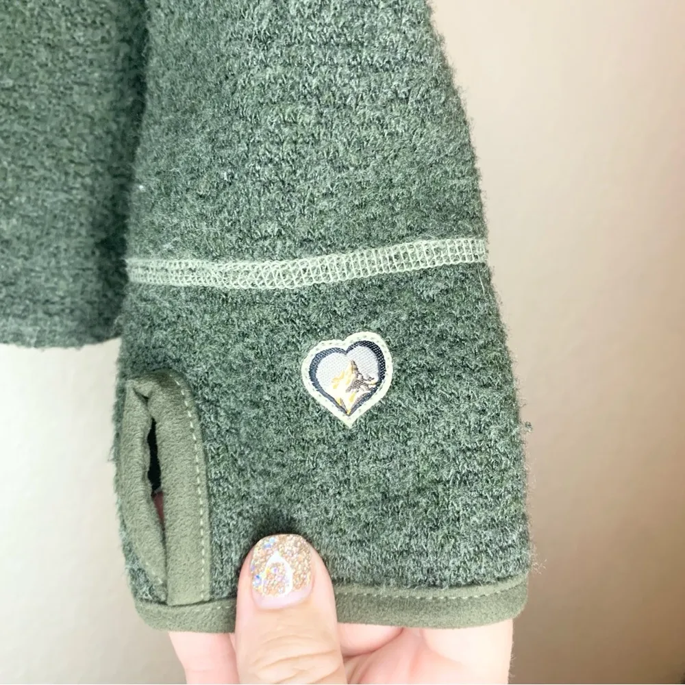 Kuhl Fleece Quarter Zip Hoodie Jacket Hunter Green Size L - Image 5