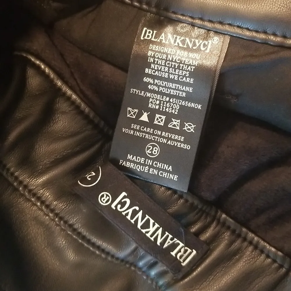 💕BLANKNYC💕 Belted Paperbag Waist Vegan Pants ~ Dark Secrets Black 28 NWT - Image 11